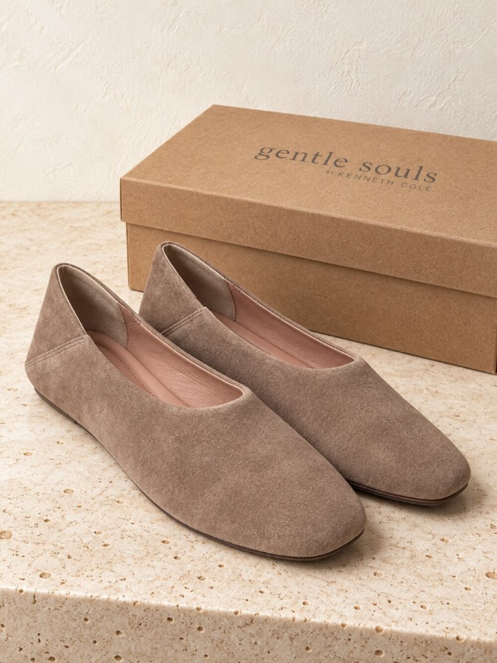 Gentle Souls Indie Suede Flat in Brown, US 8.5